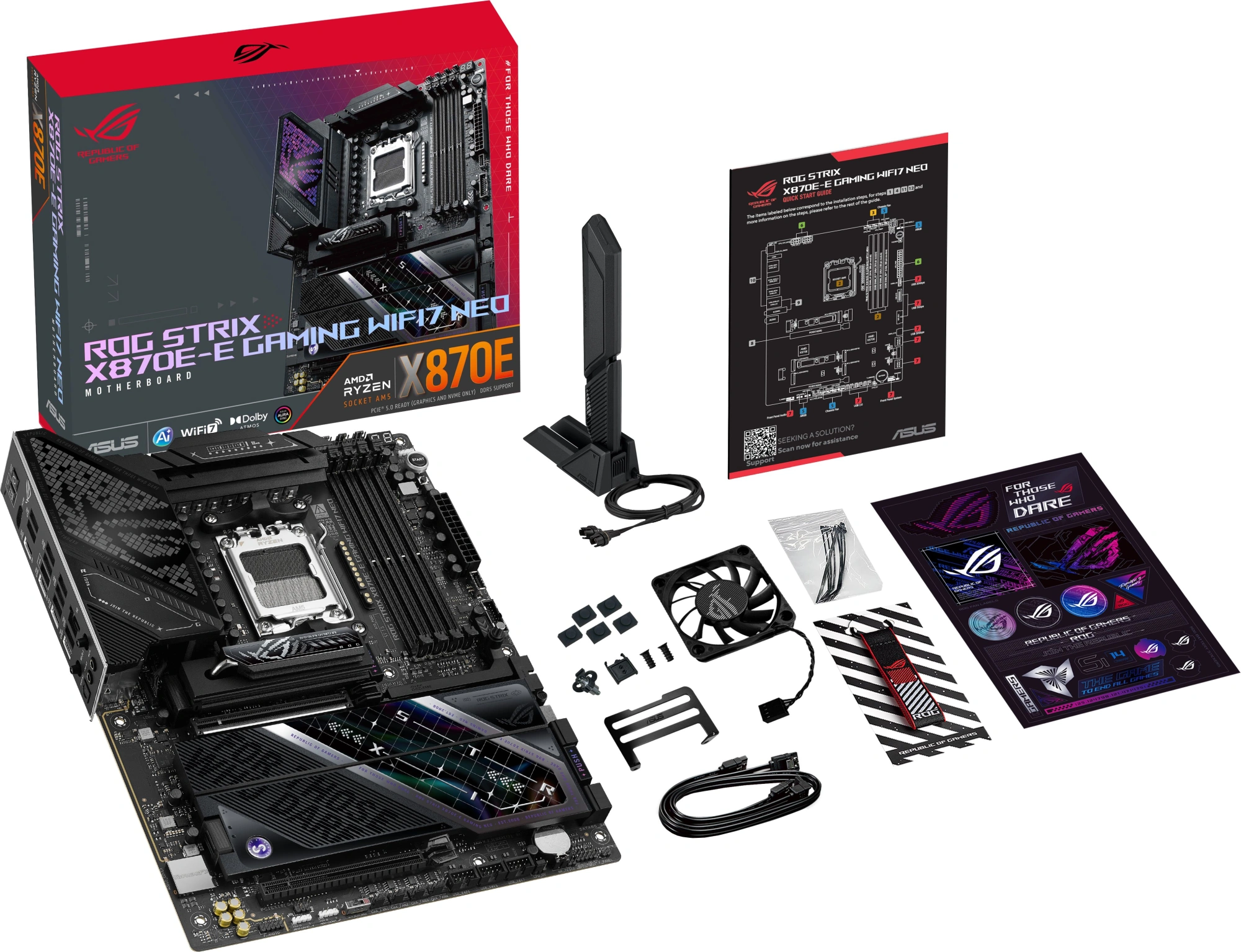Материнская плата Asus ROG STRIX X870E-E GAMING WIFI7 NEO Socket AM5 AMD X870E 4xDDR5 ATX AC`97 8ch(7.1) 5Gigabit RAID+HDMI — миниатюра 15