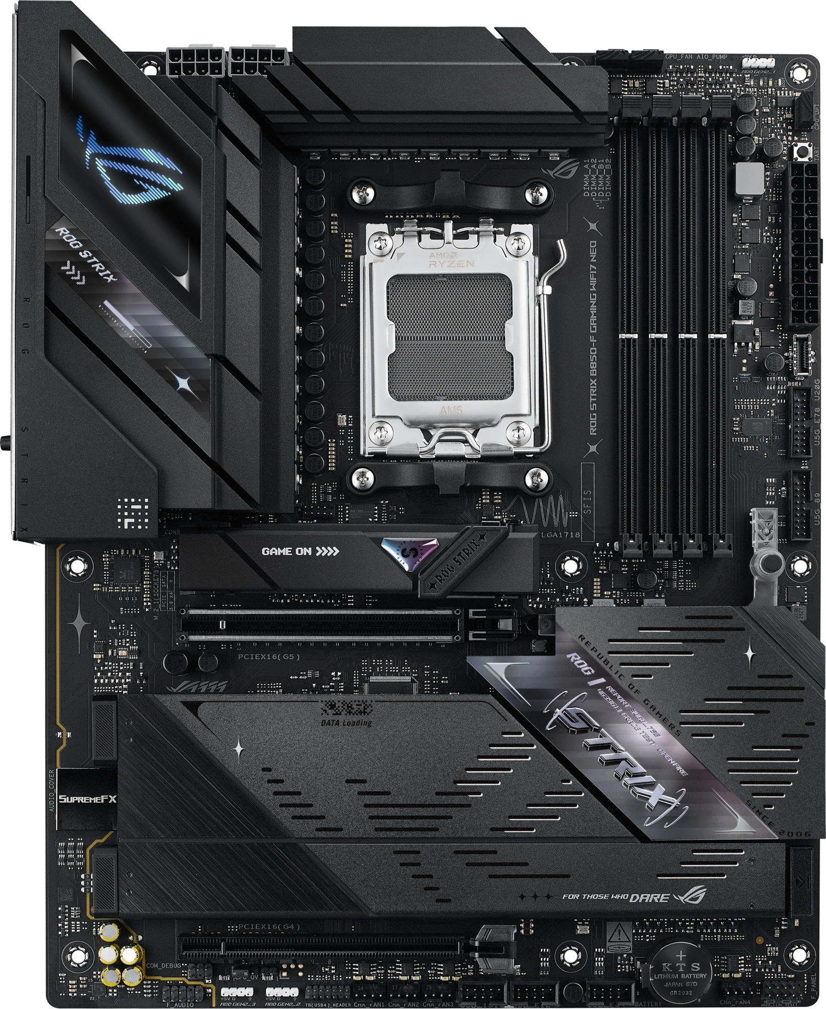 Материнская плата Asus ROG Strix B850-F GAMING WIFI7 NEO Socket AM5 AMD B850 4xDDR5 ATX AC`97 8ch(7.1) 5Gigabit RAID+HDMI — миниатюра 2