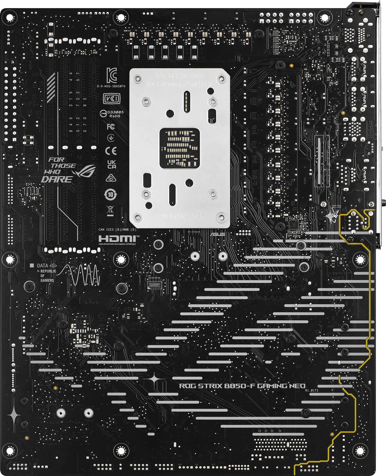 Материнская плата Asus ROG Strix B850-F GAMING WIFI7 NEO Socket AM5 AMD B850 4xDDR5 ATX AC`97 8ch(7.1) 5Gigabit RAID+HDMI — миниатюра 3