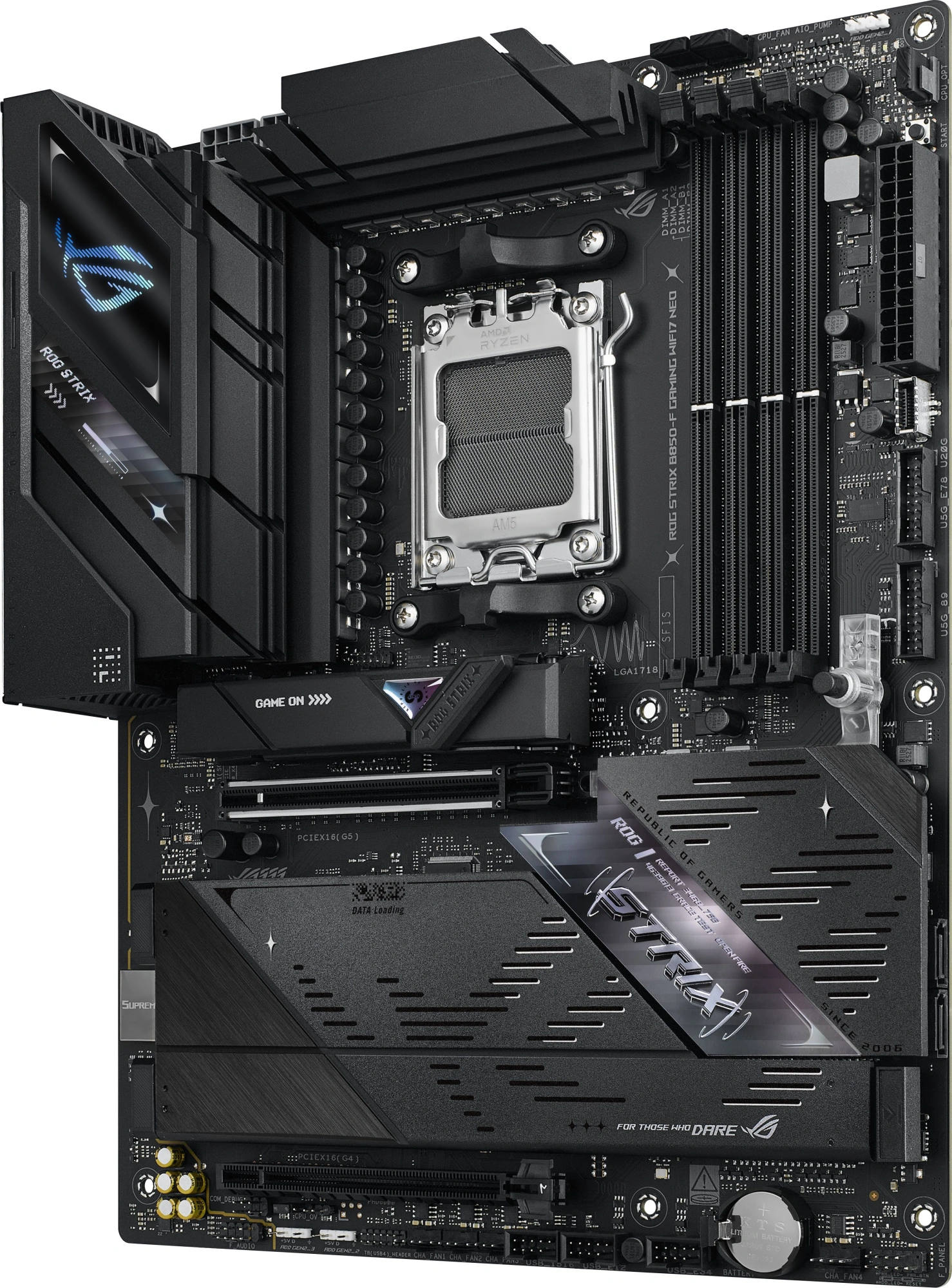 Материнская плата Asus ROG Strix B850-F GAMING WIFI7 NEO Socket AM5 AMD B850 4xDDR5 ATX AC`97 8ch(7.1) 5Gigabit RAID+HDMI — миниатюра 5