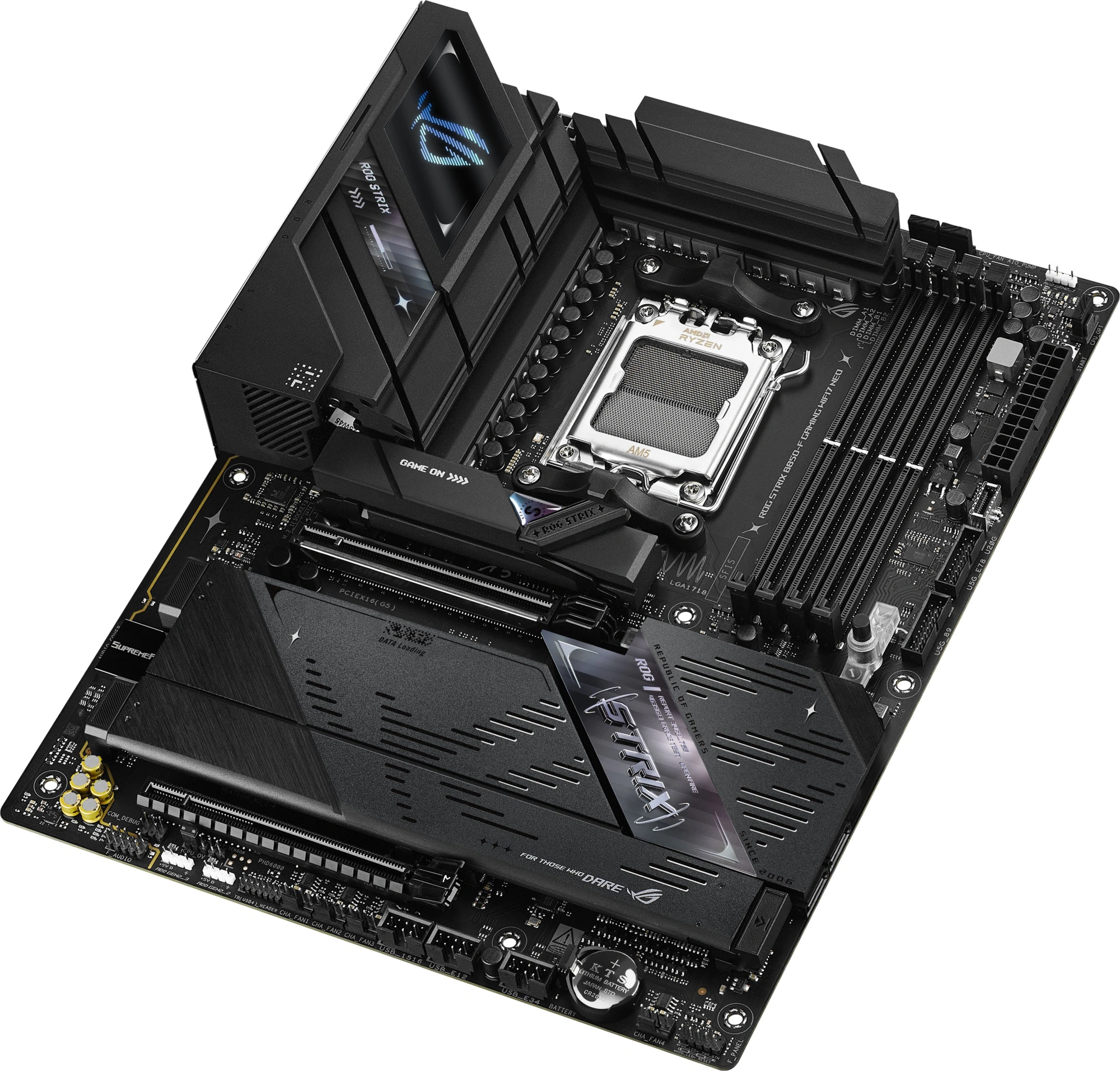 Материнская плата Asus ROG Strix B850-F GAMING WIFI7 NEO Socket AM5 AMD B850 4xDDR5 ATX AC`97 8ch(7.1) 5Gigabit RAID+HDMI — миниатюра 6
