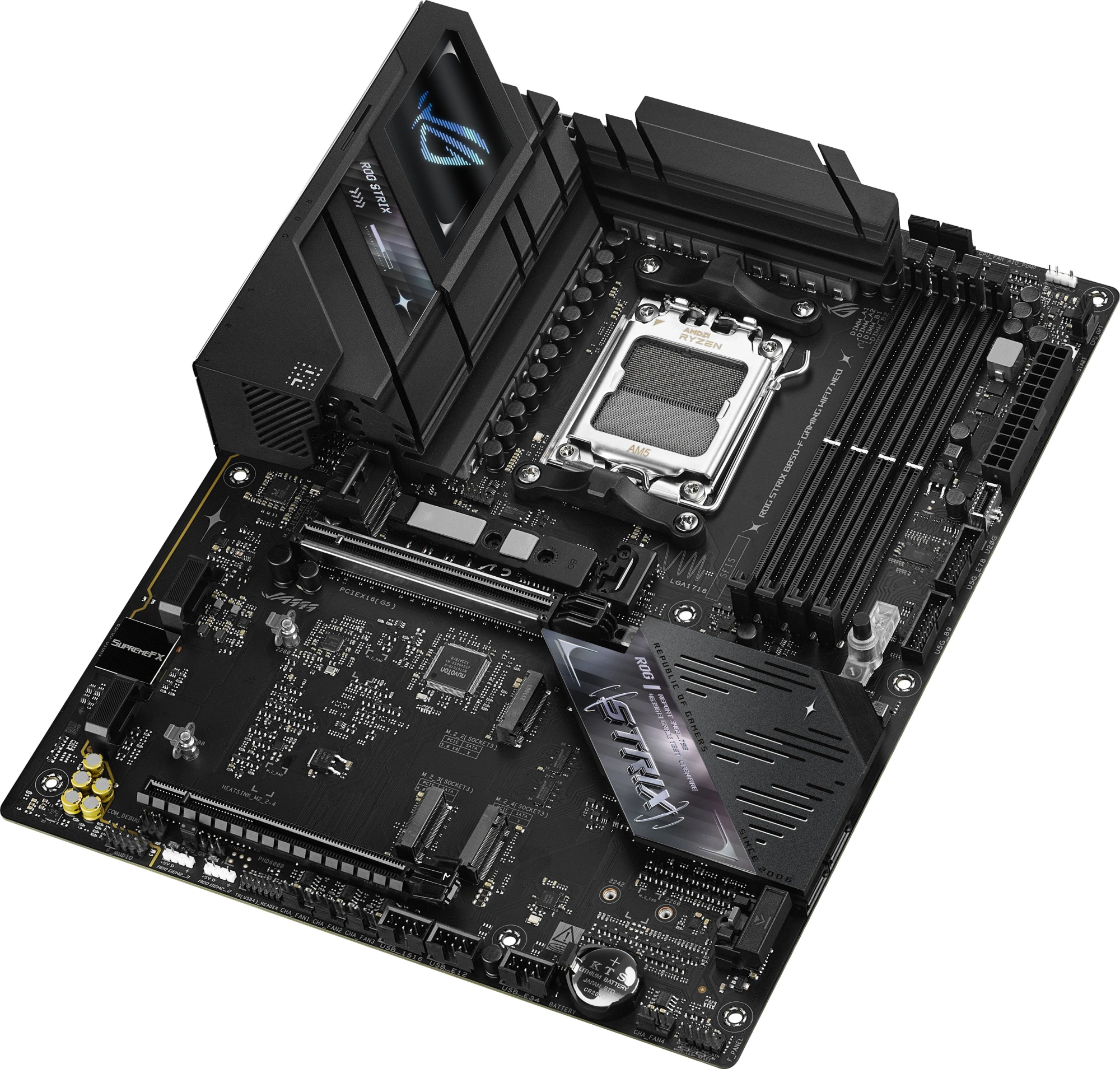 Материнская плата Asus ROG Strix B850-F GAMING WIFI7 NEO Socket AM5 AMD B850 4xDDR5 ATX AC`97 8ch(7.1) 5Gigabit RAID+HDMI — миниатюра 7