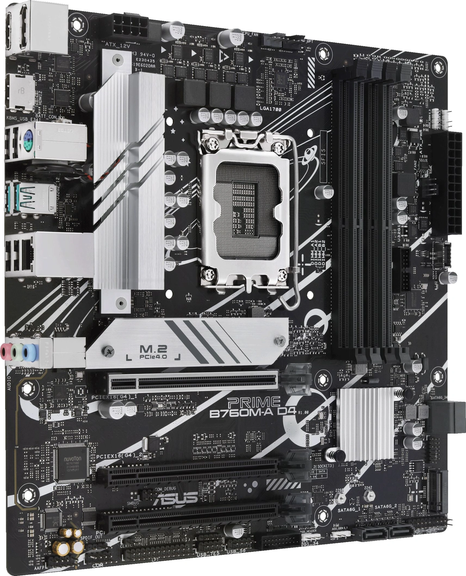 Материнская плата Asus PRIME B760M-A D4-CSM Soc-1700 Intel B760 4xDDR4 mATX AC`97 8ch(7.1) 2.5Gg RAID+HDMI+DP — миниатюра 4