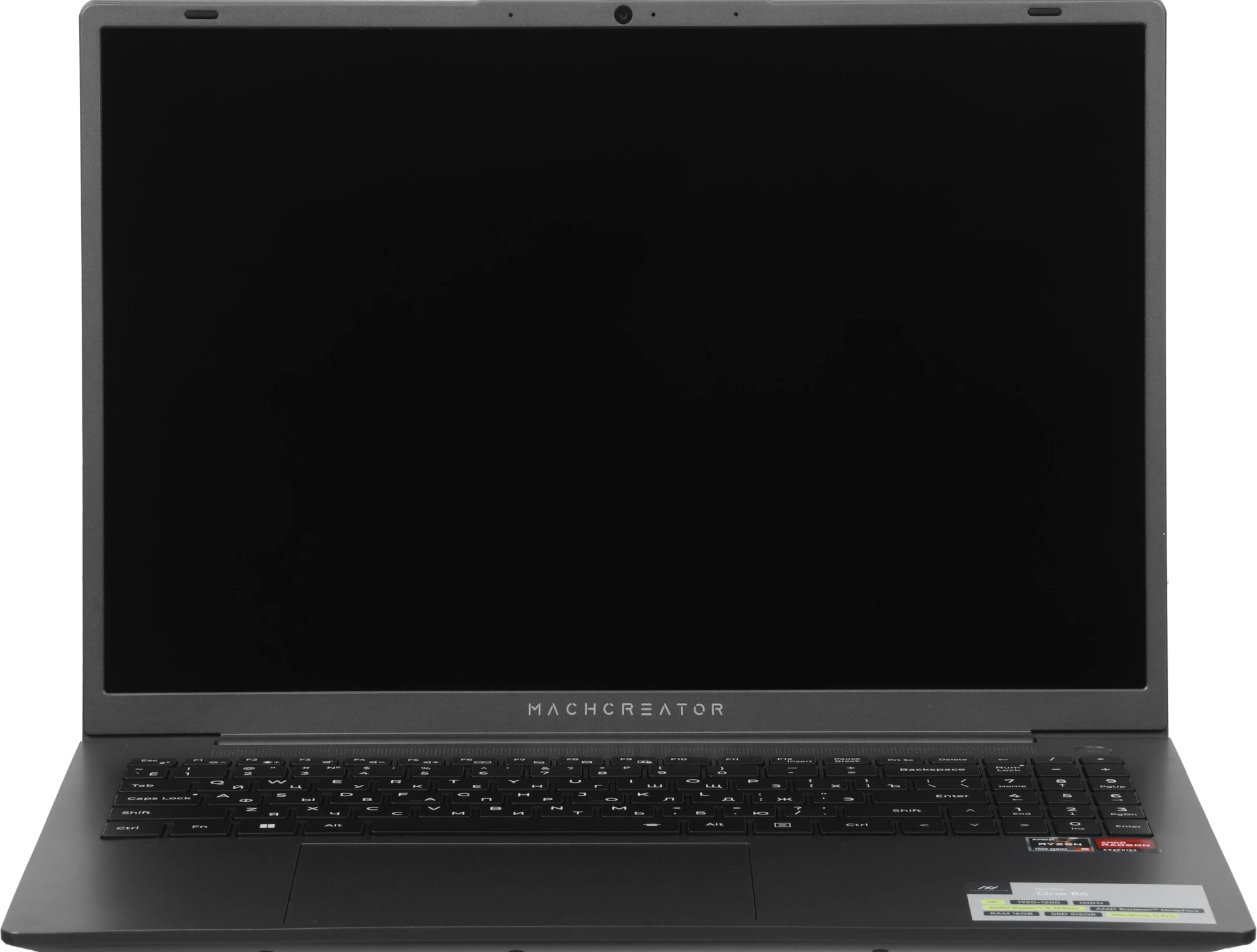 Ноутбук Machcreator One R6 Ryzen 5 7430U 16Gb SSD512Gb AMD Radeon Graphics 16" IPS FHD+ (1920x1200) Windows 11 Pro grey WiFi BT Cam 4825mAh (JJ00G000HRU) — миниатюра 12