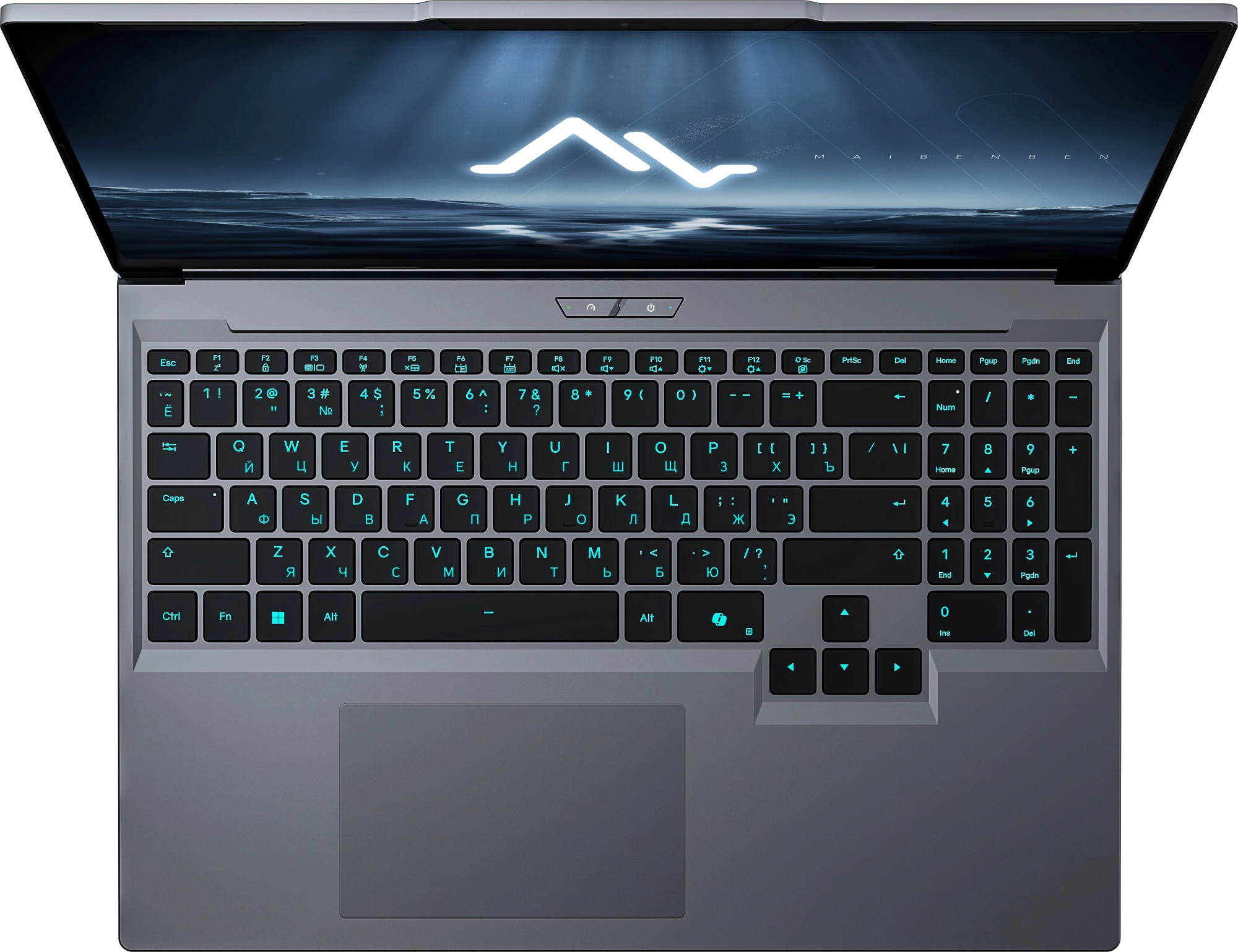 Ноутбук Maibenben X16C-i54455 Core i5 14450HX 16Gb SSD512Gb NVIDIA GeForce RTX5050 8Gb 16" IPS FHD+ (1920x1200) Linux grey WiFi BT Cam 5200mAh (X16C-I544550F44LG4E10) — миниатюра 2