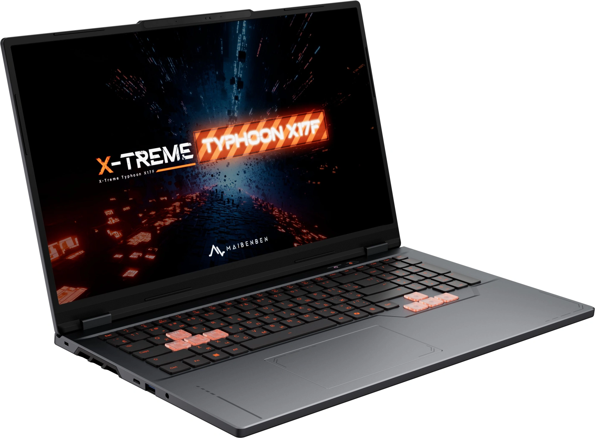Ноутбук Maibenben X17F-R77435 Ryzen 7 7445HS 16Gb SSD1Tb NVIDIA GeForce RTX 3050 4Gb 17.3" IPS FHD (1920x1080) Linux grey WiFi BT Cam 5200mAh (X17F-R774350G34LG4E10) — миниатюра 3