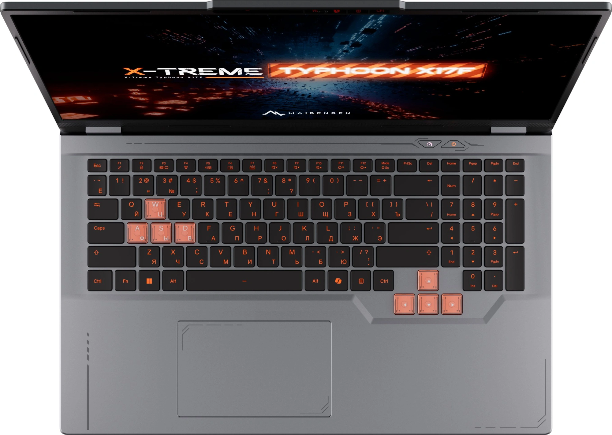 Ноутбук Maibenben X17F-R77435 Ryzen 7 7445HS 16Gb SSD1Tb NVIDIA GeForce RTX 3050 4Gb 17.3" IPS FHD (1920x1080) Linux grey WiFi BT Cam 5200mAh (X17F-R774350G34LG4E10) — миниатюра 4