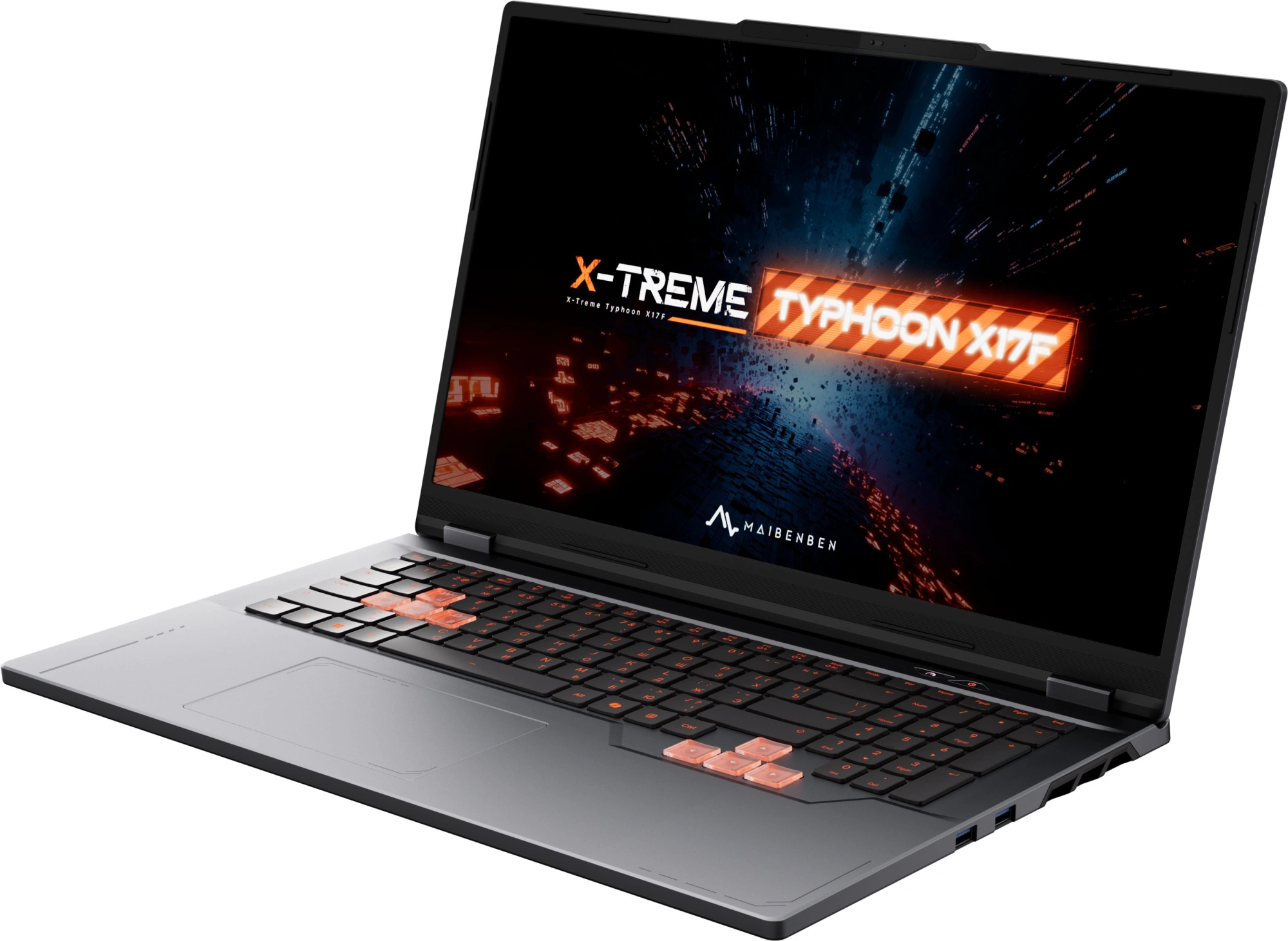 Ноутбук Maibenben X17F-R98956 Ryzen 9 8940HX 24Gb SSD1Tb NVIDIA GeForce RTX 5060 8Gb 17.3" IPS FHD (1920x1080) Windows 11 Home grey WiFi BT Cam 5200mAh (X17F-R989560R34HG4E10) — миниатюра 4