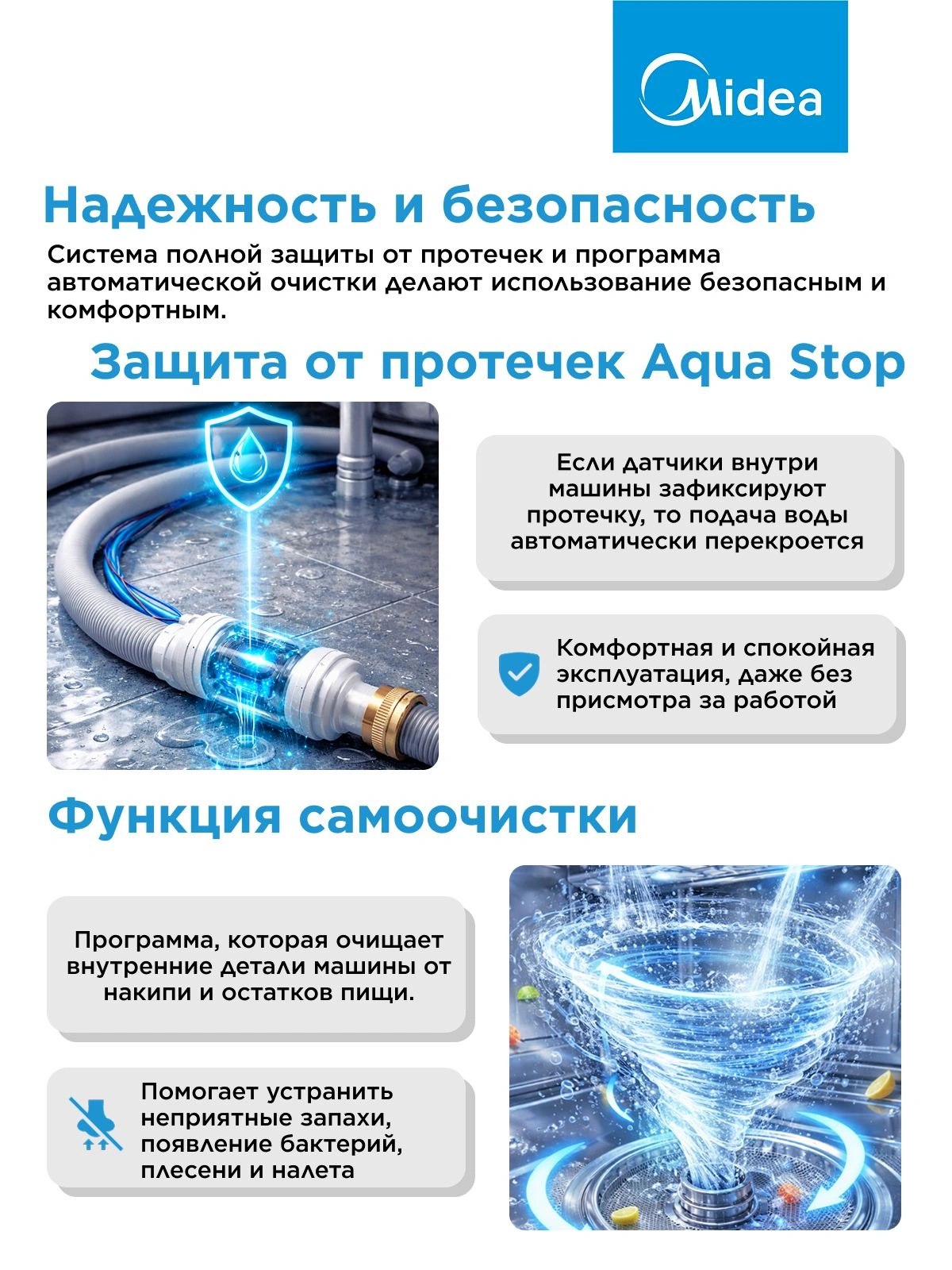 Посудомоечная машина встраив. Midea MID45S485I 1930Вт узкая нержавеющая сталь инвертор — миниатюра 12