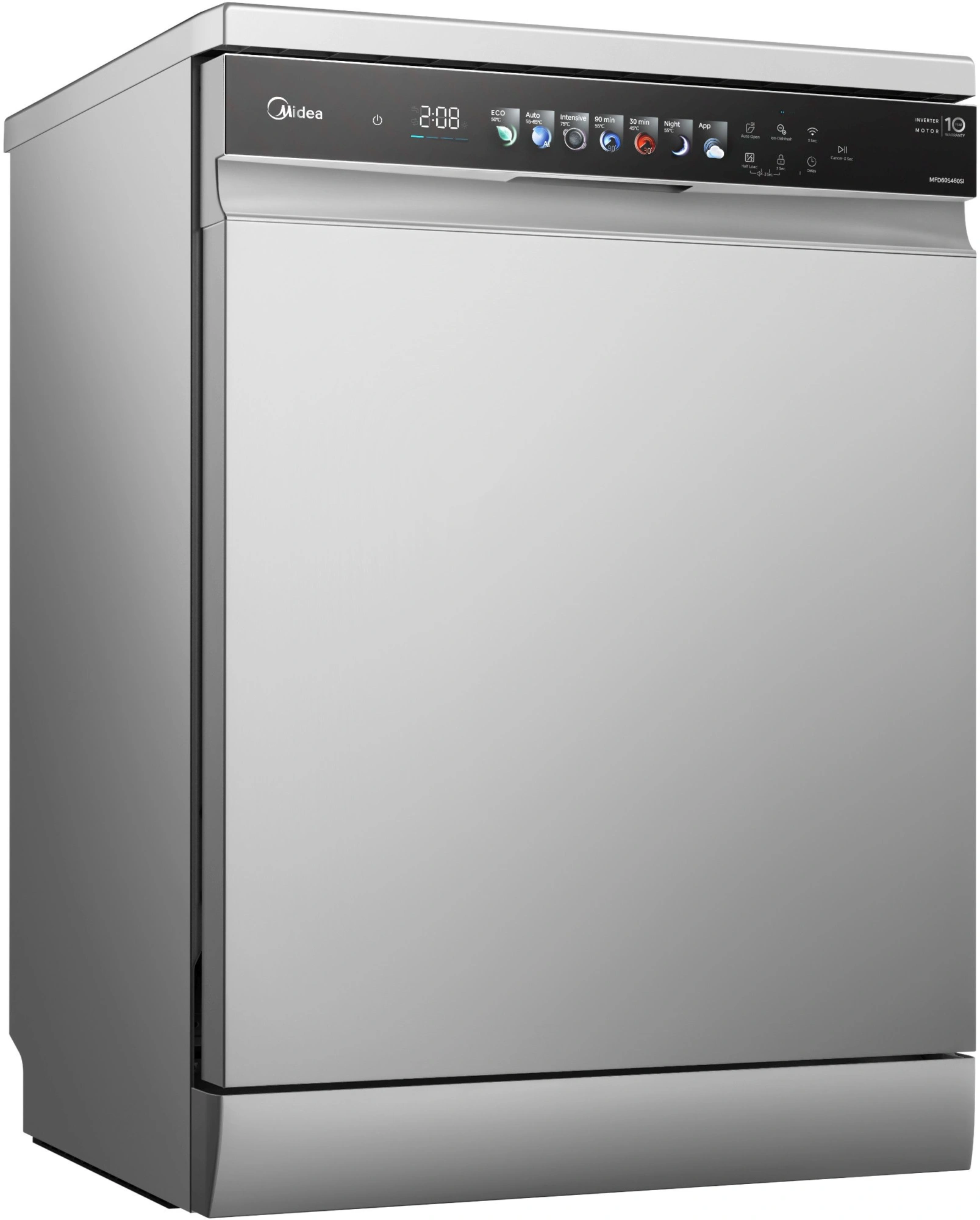 Посудомоечная машина Midea MFD60S460SI серебристый/черный (полноразмерная) инвертор — миниатюра 2