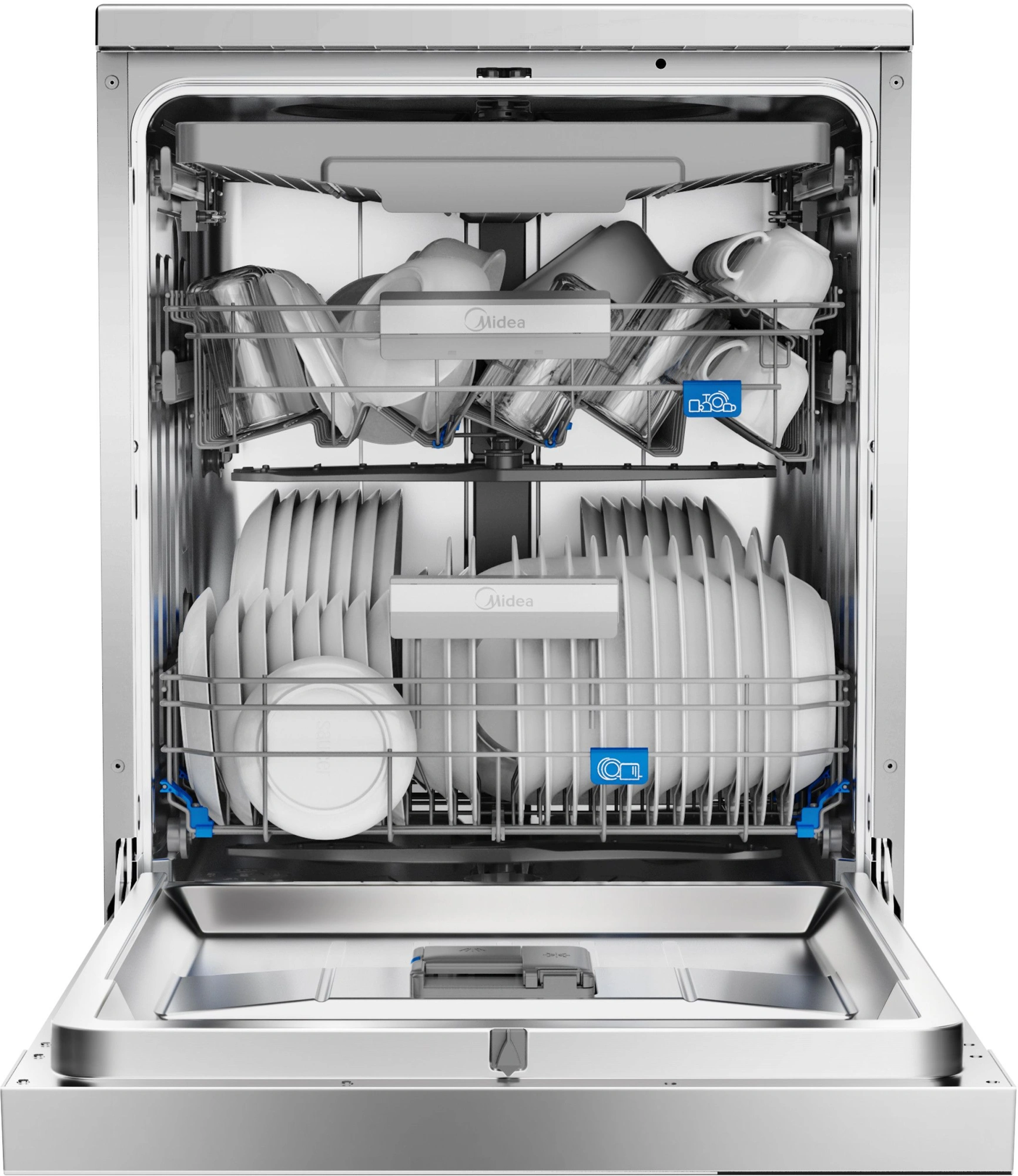 Посудомоечная машина Midea MFD60S460SI серебристый/черный (полноразмерная) инвертор — миниатюра 5