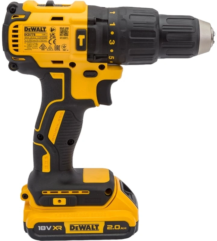 Дрель-шуруповерт DeWalt DCD778D2T-QW 340Вт аккум. патрон:быстрозажимной (кейс в комплекте) — миниатюра 5