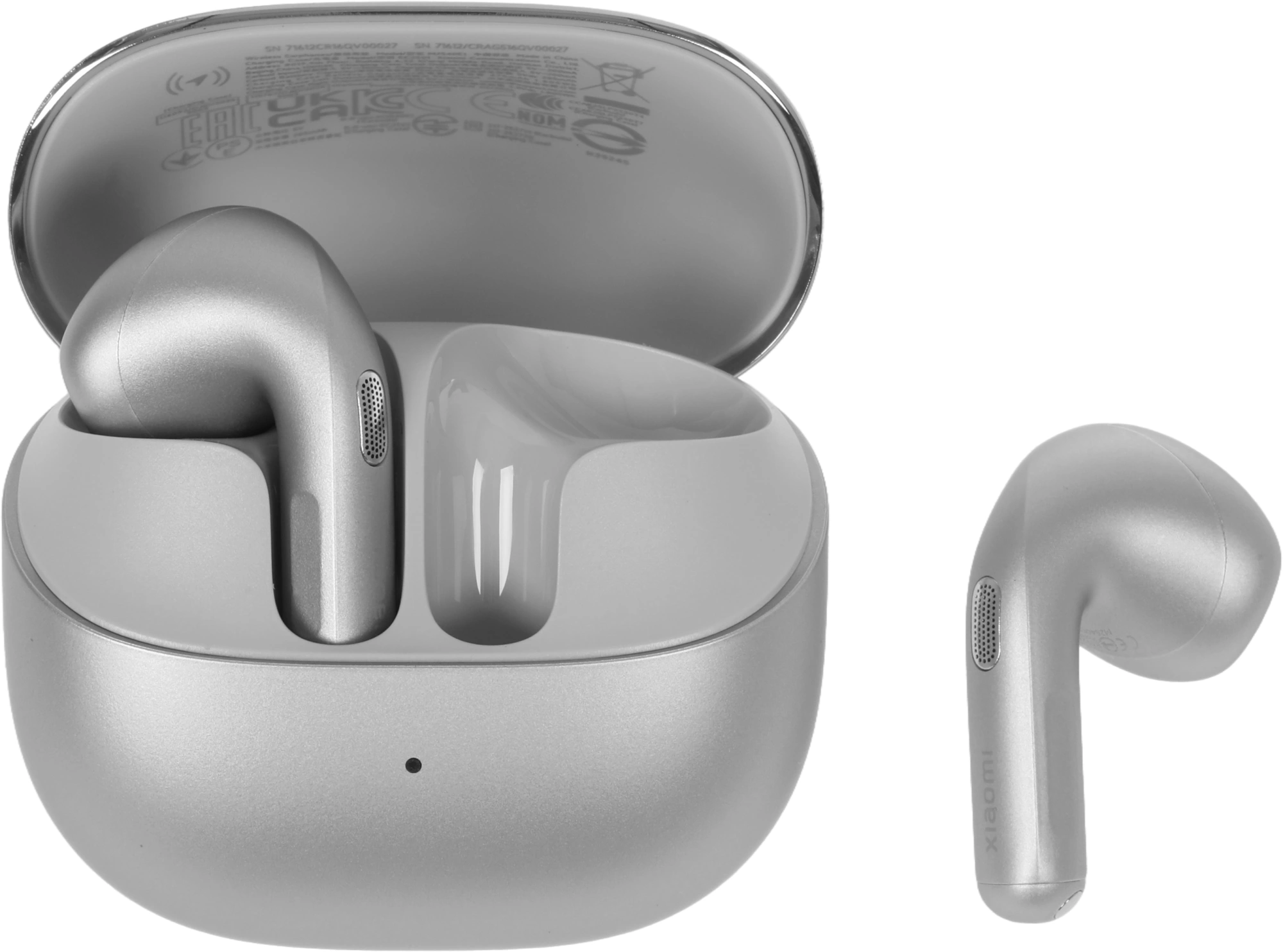 Гарнитура вкладыши Xiaomi Buds 6 серый беспроводные bluetooth в ушной раковине (BHR08OHGL) — фото 1