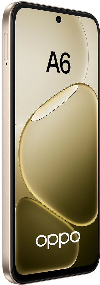 Смартфон Oppo A6 256Gb 8Gb шампань моноблок 3G 4G 2Sim 6.75" 720x1570 Android 15 50Mpix 802.11 a/b/g/n/ac NFC GPS GSM900/1800 Protect A-GPS microSDXC max2048Gb — миниатюра 4