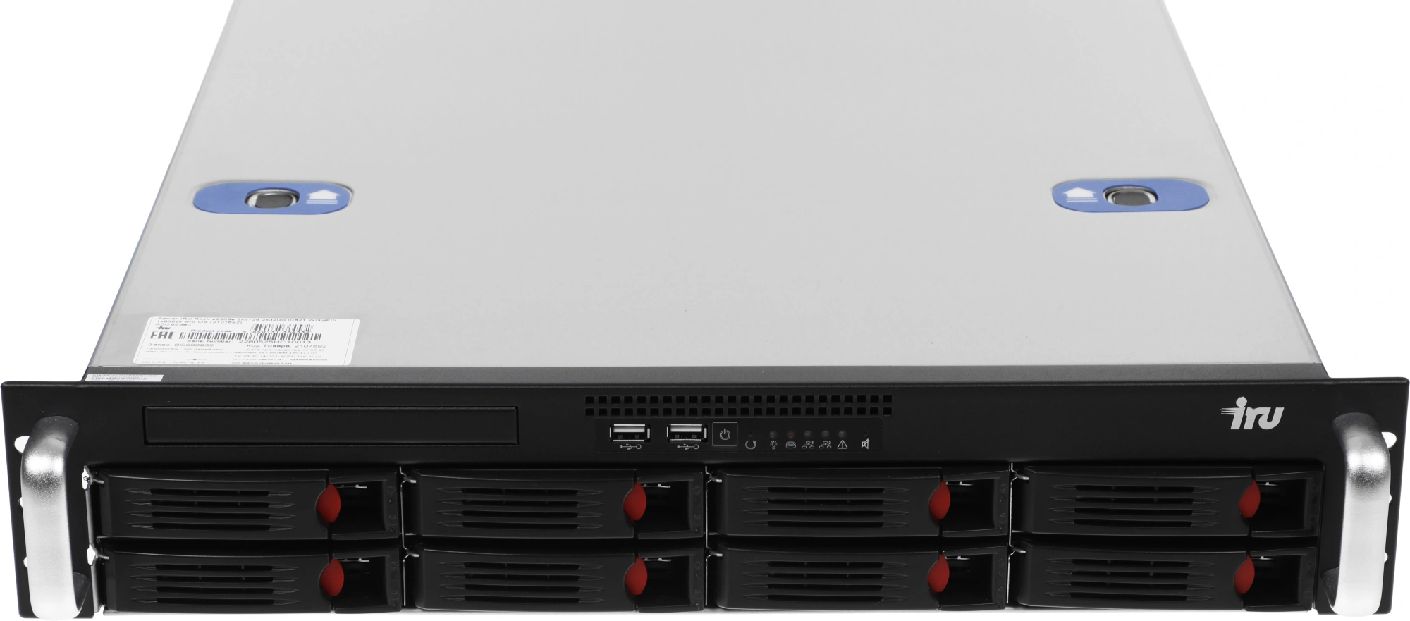 Сервер IRU Rock s2208e 2x5218R 4x16Gb iC621 AST2500 2xRJ45 1x800W w/o OS (2179754) — миниатюра 2