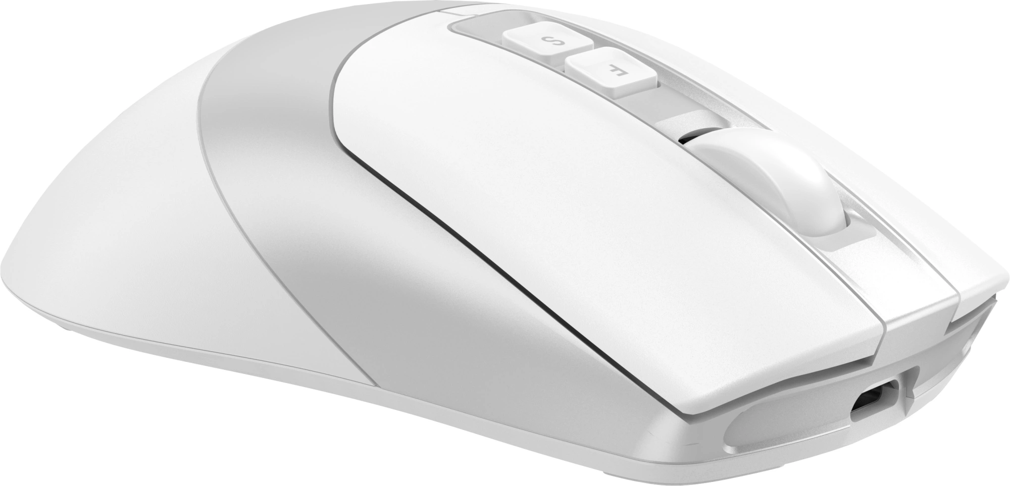 Мышь A4Tech Fstyler FB50CS Plus белый оптическая 3200dpi silent беспров. BT/Radio USB 7but — миниатюра 3