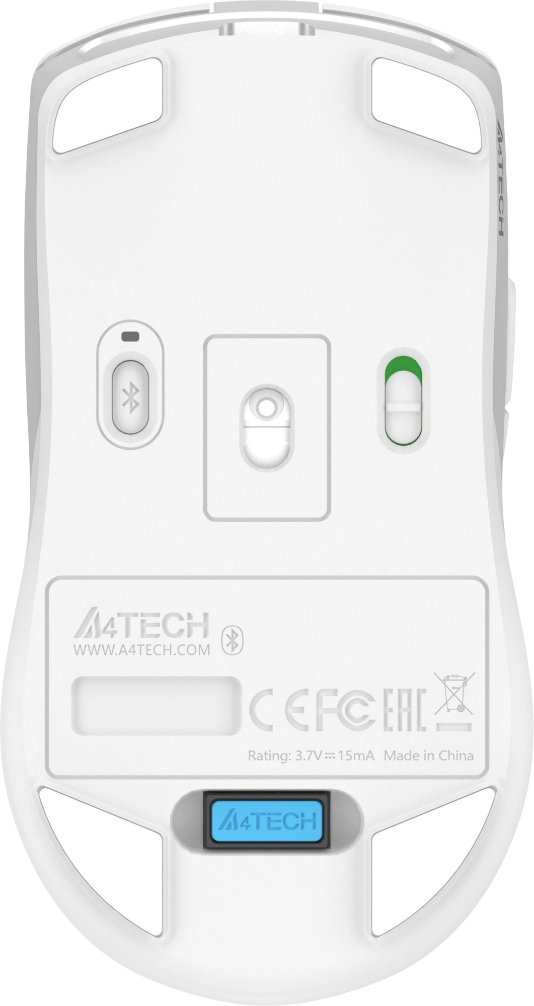 Мышь A4Tech Fstyler FB50CS Plus белый оптическая 3200dpi silent беспров. BT/Radio USB 7but — миниатюра 14