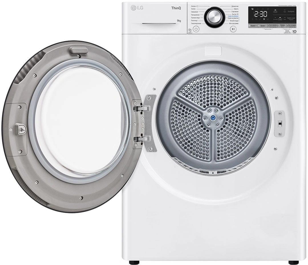 Сушильная машина LG DC90V3V6W.ABWPCOM кл.энер.:A++ макс.загр.:9кг белый — миниатюра 2