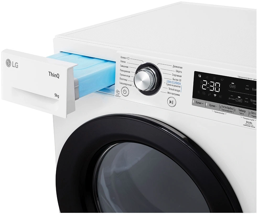 Сушильная машина LG DC90V3V6W.ABWPCOM кл.энер.:A++ макс.загр.:9кг белый — миниатюра 5