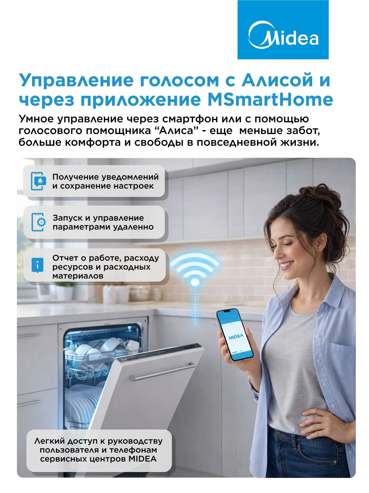 Посудомоечная машина встраив. Midea MID60S485I 2100Вт полноразмерная нержавеющая сталь инвертор — миниатюра 21