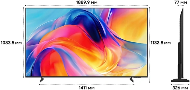 Телевизор LED Samsung 85" UE85M70HAUXPY черный/серый 4K Ultra HD 60Hz DVB-T2 DVB-C DVB-S2 USB WiFi Smart TV — миниатюра 7