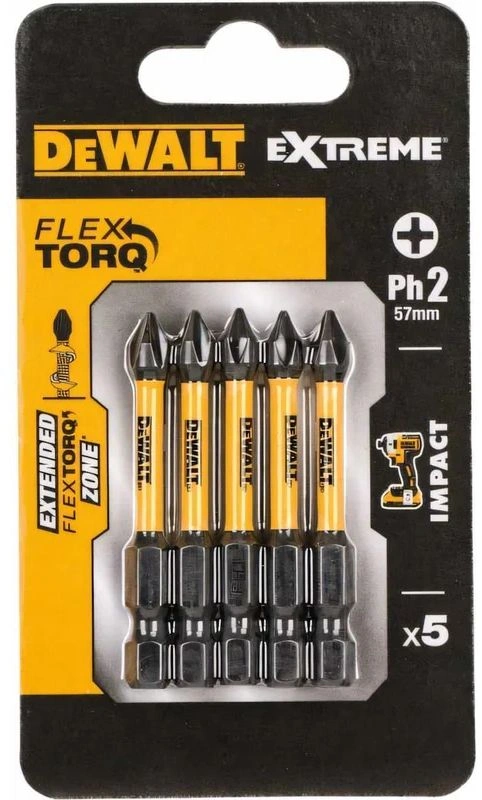 Набор бит DeWalt DT7998T-QZ универсал. (5пред.) для шуруповертов/дрелей — миниатюра 4