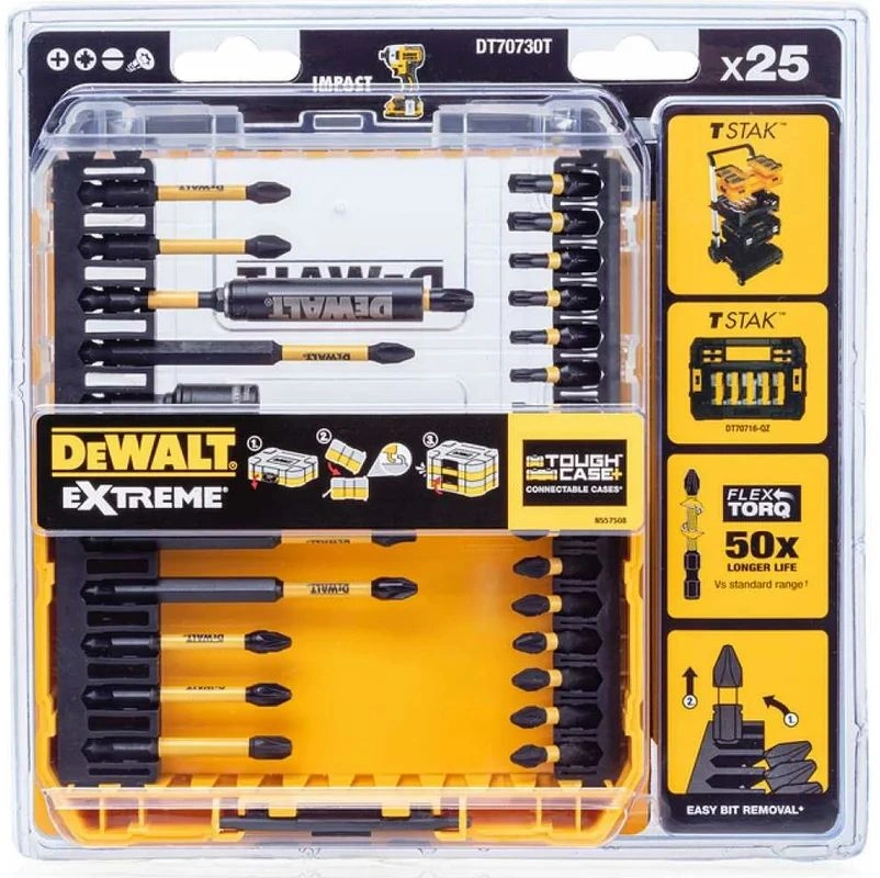 Набор оснастки DeWalt DT70730T-QZ универсал. (25пред.) для шуруповертов/дрелей — миниатюра 5