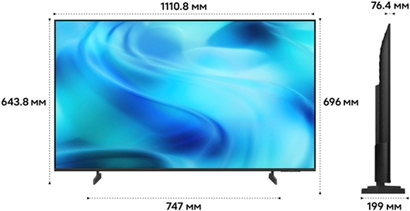 Телевизор LED Samsung 50" UE50U8000HUXPY черный/серый 4K Ultra HD 60Hz DVB-T2 DVB-C DVB-S2 USB WiFi Smart TV — миниатюра 6