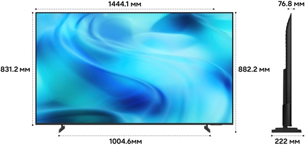 Телевизор LED Samsung 65" UE65U8000HUXPY черный/серый 4K Ultra HD 60Hz DVB-T2 DVB-C DVB-S2 USB WiFi Smart TV — миниатюра 4