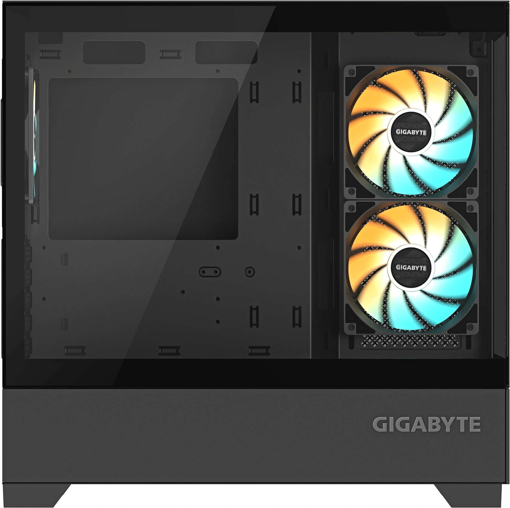 Корпус Gigabyte GB-C201P черный без БП mATX 6x120mm 3x140mm 2xUSB3.0 audio bott PSU — миниатюра 7