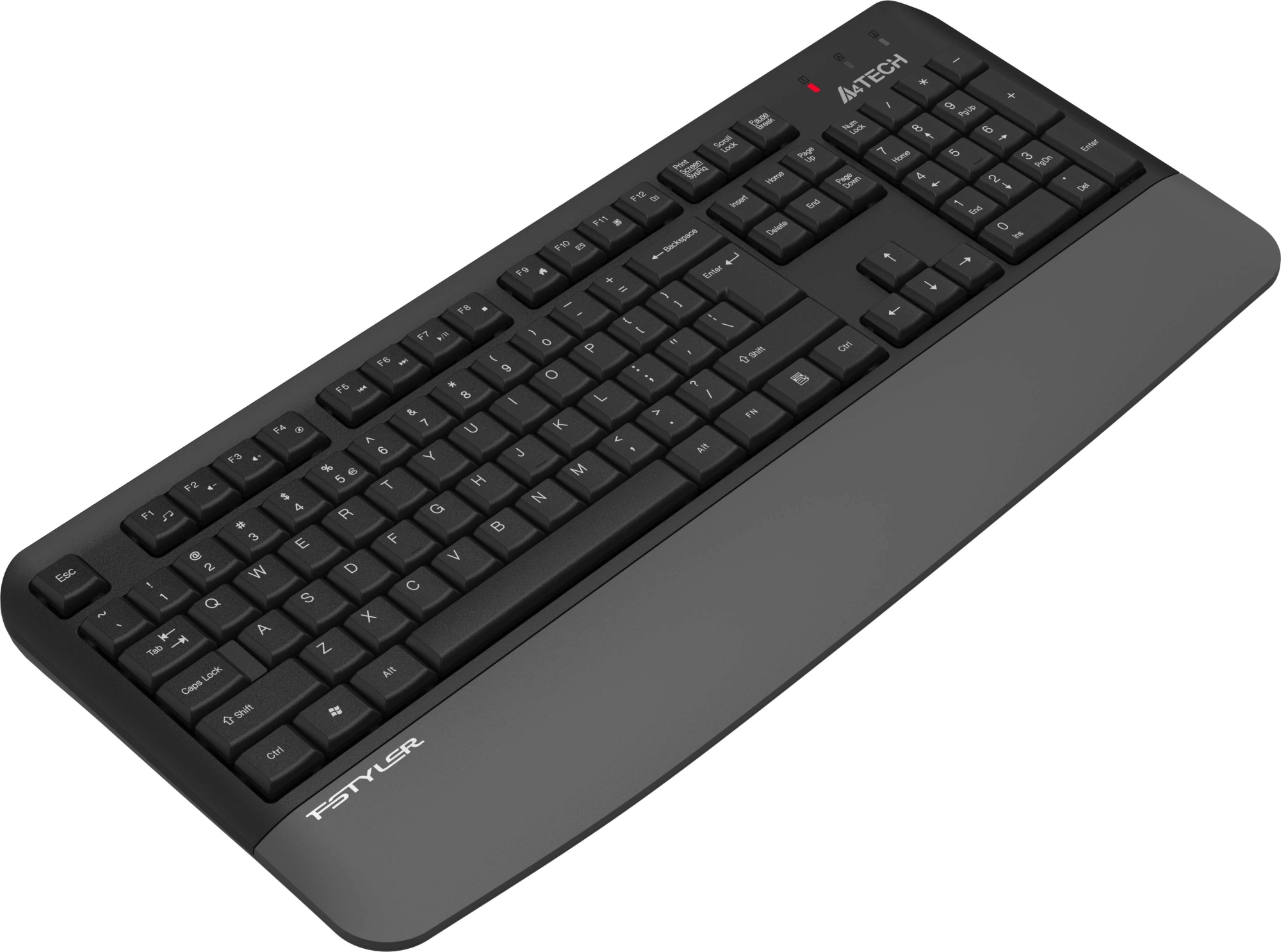 Клавиатура A4Tech FGK20 серый USB беспроводная Multimedia (подставка для запястий) — миниатюра 4