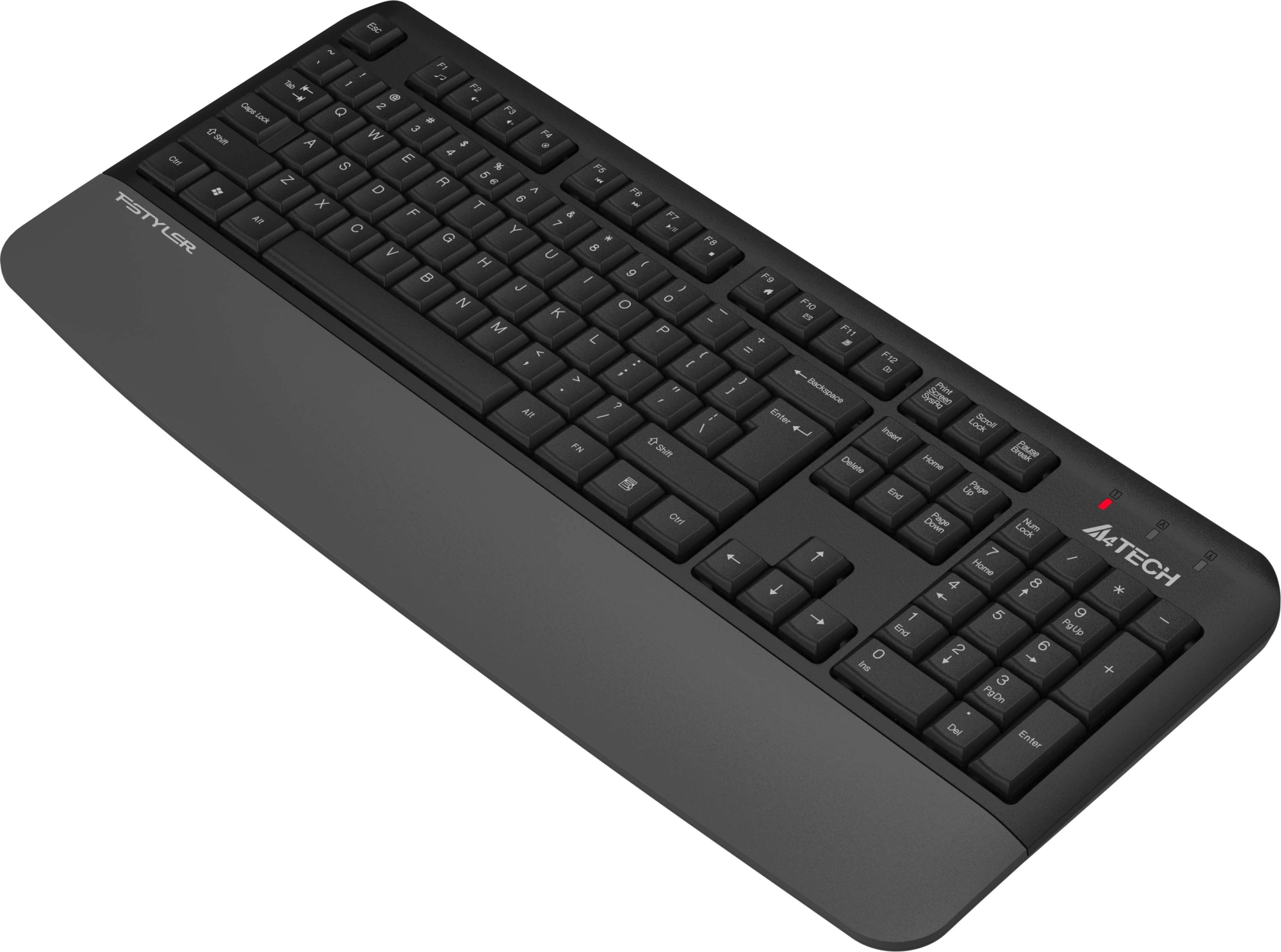 Клавиатура A4Tech FGK20 серый USB беспроводная Multimedia (подставка для запястий) — миниатюра 5