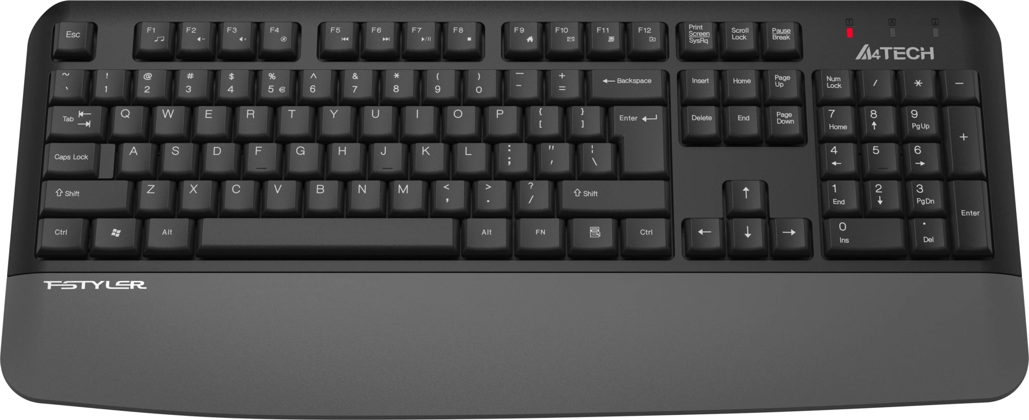 Клавиатура A4Tech FGK20 серый USB беспроводная Multimedia (подставка для запястий) — миниатюра 6