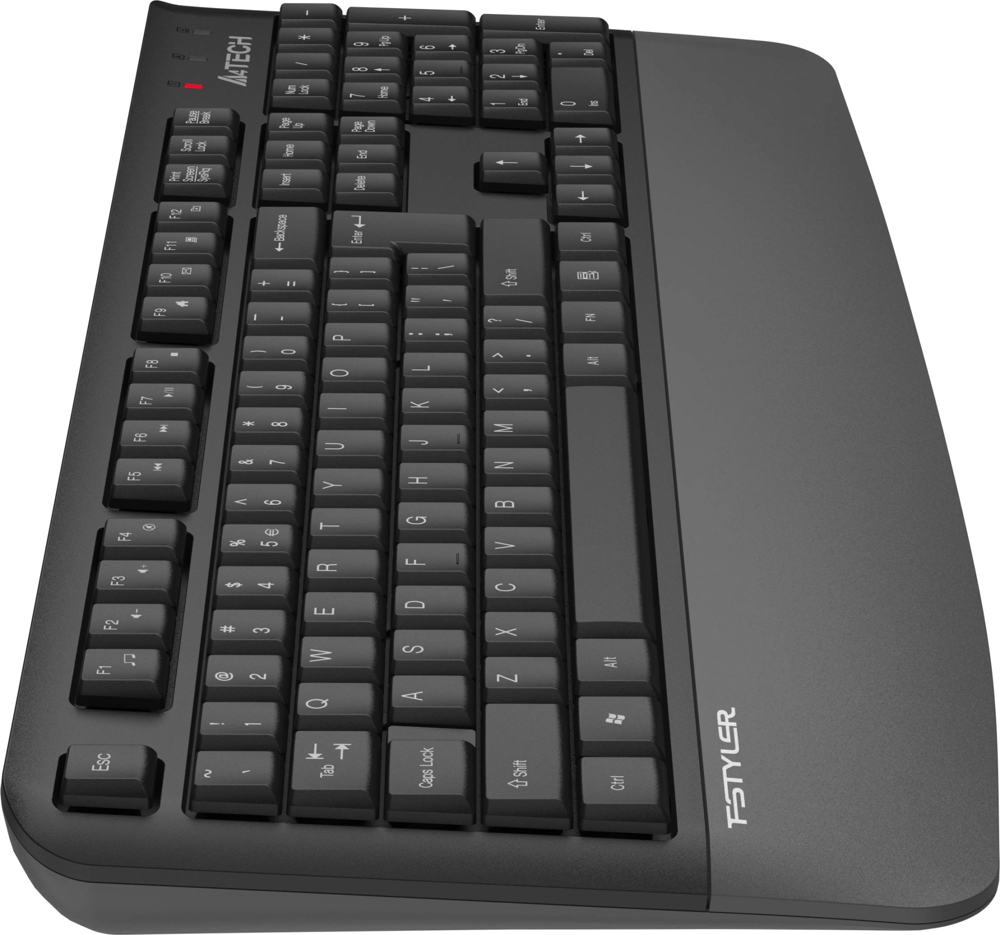 Клавиатура A4Tech FGK20 серый USB беспроводная Multimedia (подставка для запястий) — миниатюра 10