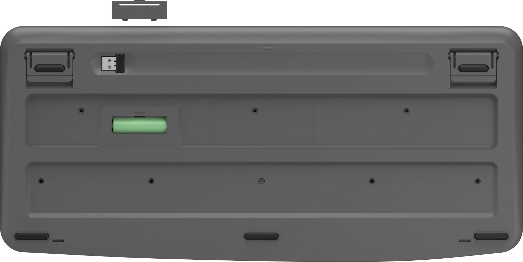 Клавиатура A4Tech FGK20 серый USB беспроводная Multimedia (подставка для запястий) — миниатюра 12