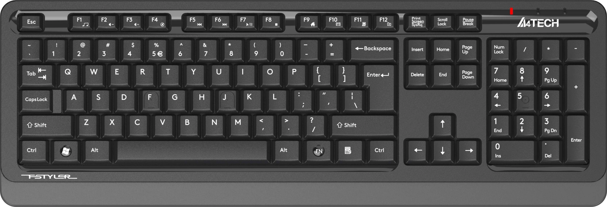 Клавиатура A4Tech FGK10 серый USB беспроводная Multimedia — фото 1