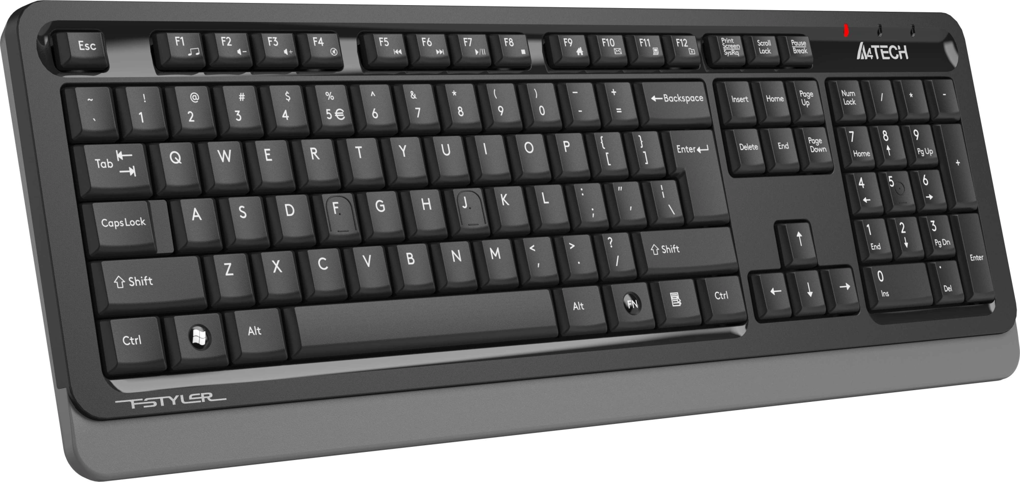 Клавиатура A4Tech FGK10 серый USB беспроводная Multimedia — миниатюра 2
