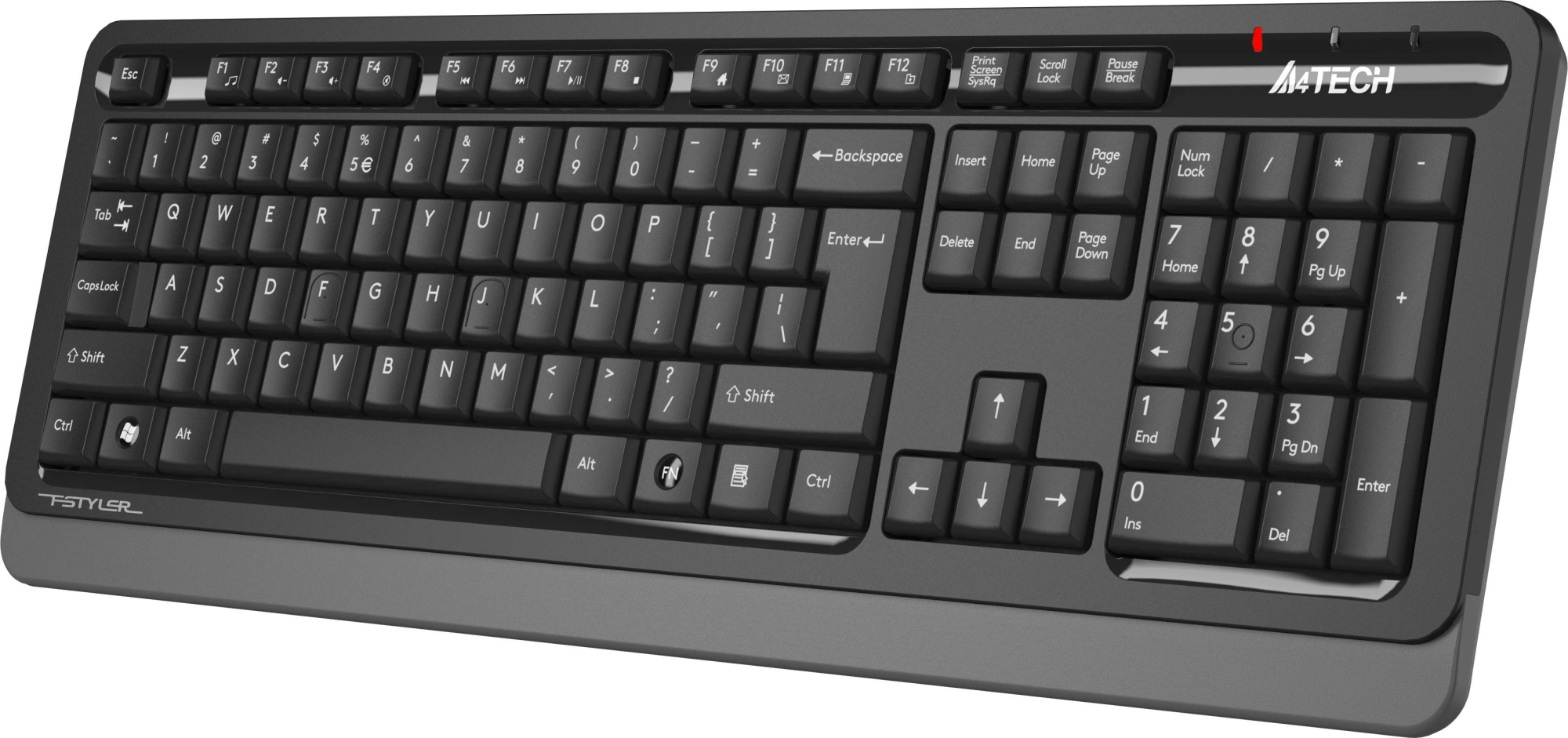 Клавиатура A4Tech FGK10 серый USB беспроводная Multimedia — миниатюра 3