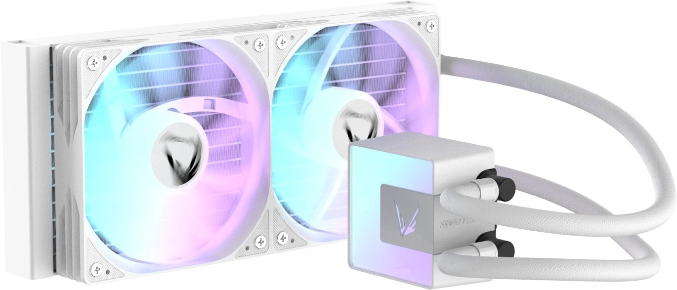 Система водяного охлаждения Formula Ice Jet Glow 240 ARGB Soc-AM5/AM4/1200/2066/1700/1851 белый 4-pin 1-27.2dB Al+Cu 310W Ret (ICE JET GLOW 240 WH) — фото 1