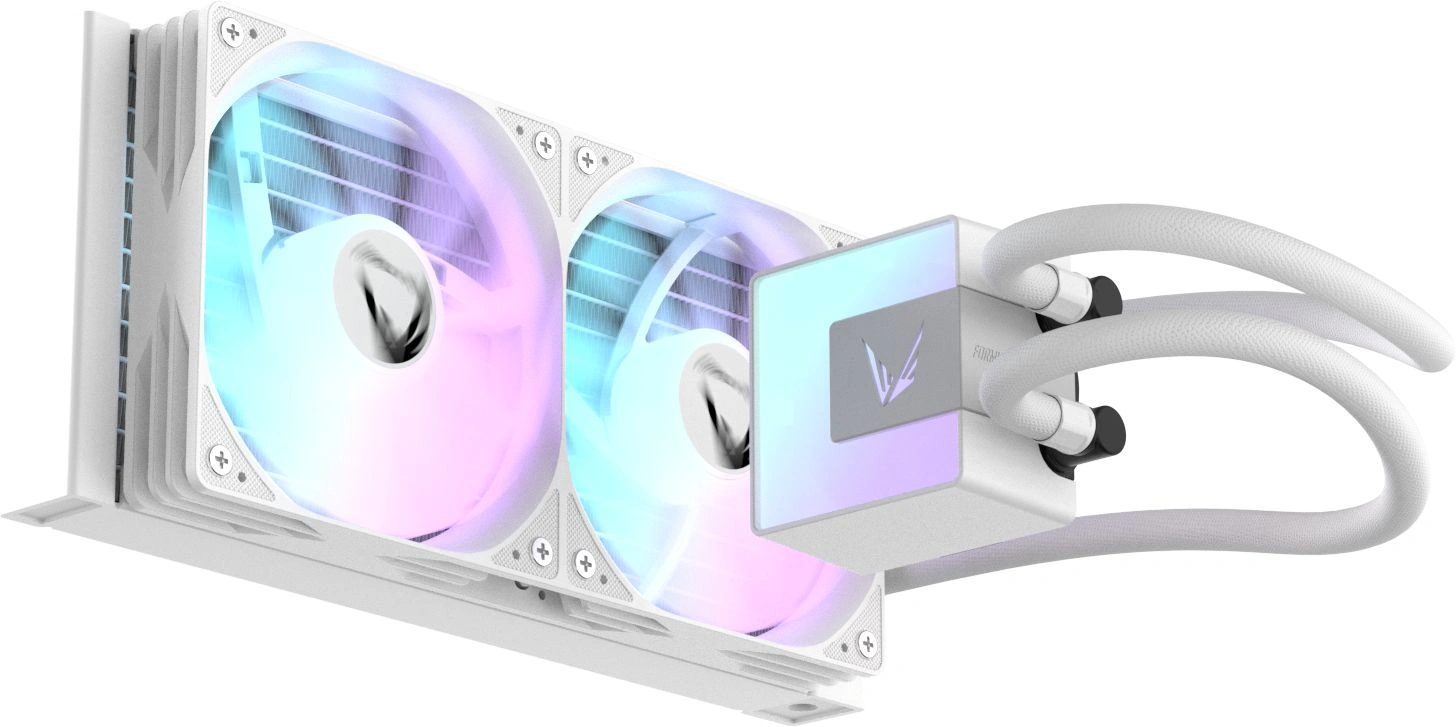Система водяного охлаждения Formula Ice Jet Glow 240 ARGB Soc-AM5/AM4/1200/2066/1700/1851 белый 4-pin 1-27.2dB Al+Cu 310W Ret (ICE JET GLOW 240 WH) — миниатюра 2