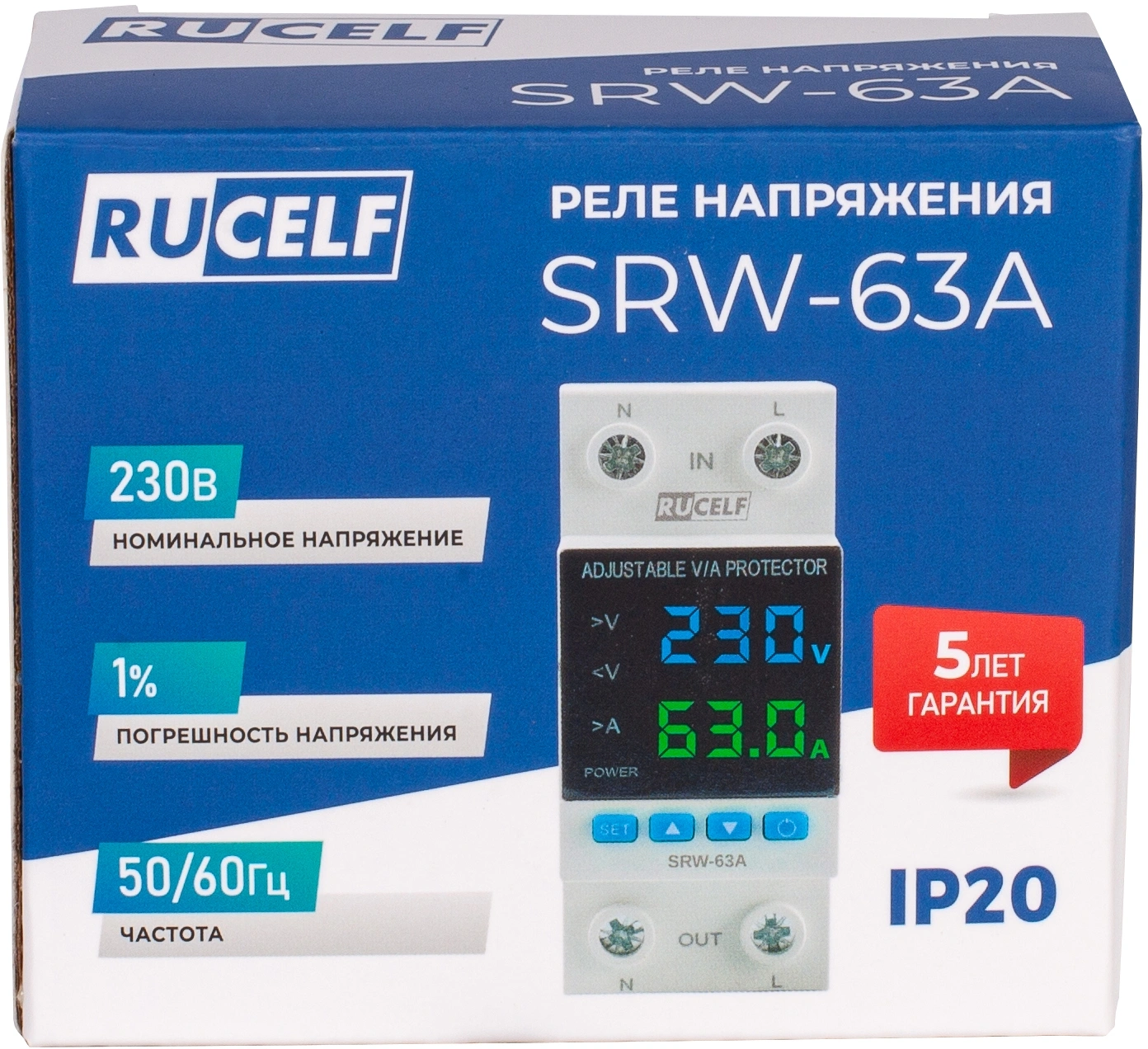 Стабилизатор напряжения Rucelf SRW-63A однофазный белый — фото 1