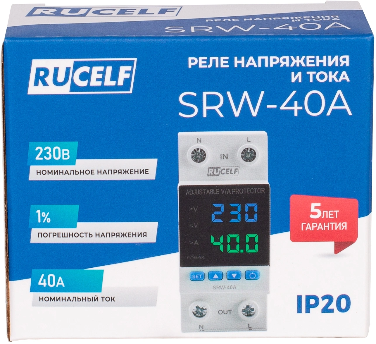 Стабилизатор напряжения Rucelf SRW-40A однофазный белый — фото 1