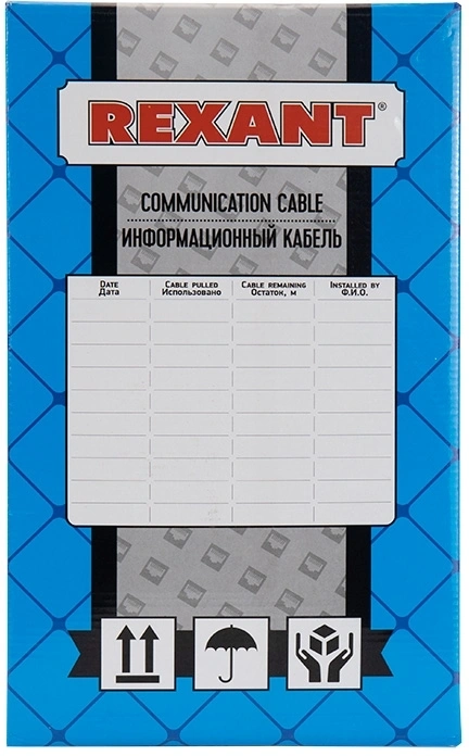 Кабель информационный Rexant 01-0050 кат.6 UTP 4 пары нг(А)-HF внутренний 305м оранжевый — миниатюра 2