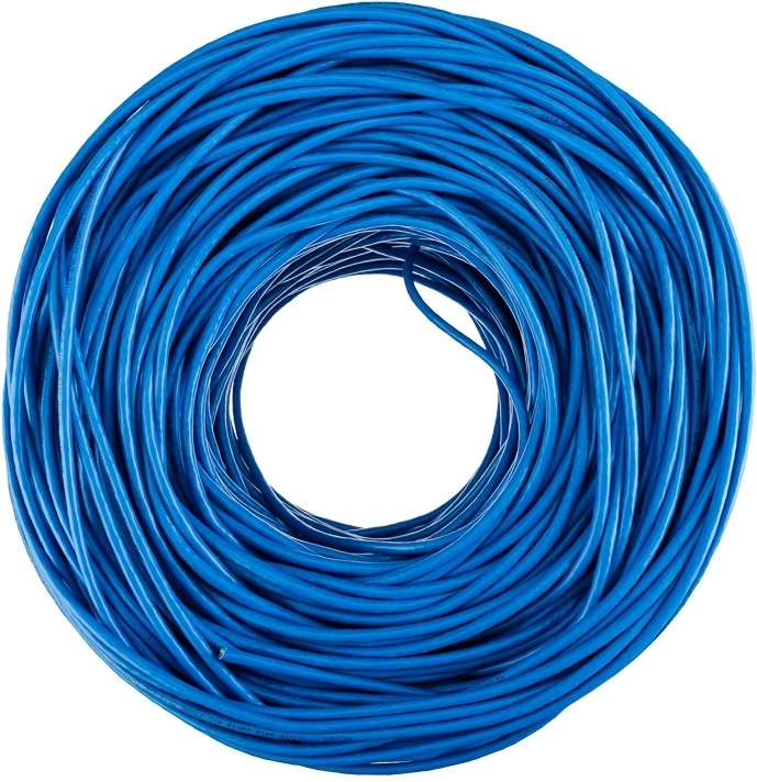 Кабель информационный Rexant 01-0047 кат.6 UTP 4 пары PVC внутренний 305м синий — миниатюра 5