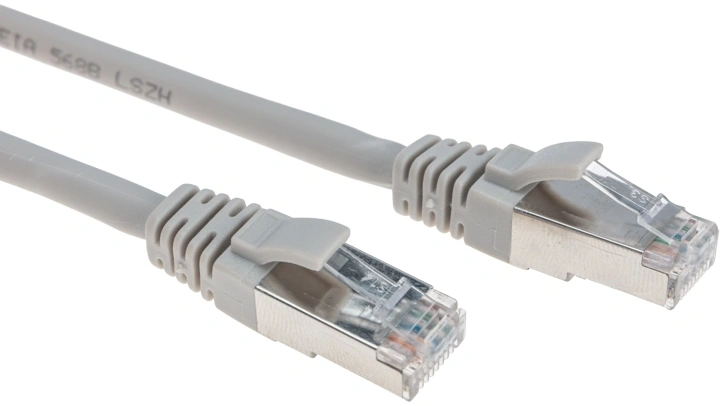 Патч-корд Rexant 02-0110-2 F/UTP RJ-45 вил.-вилка RJ-45 кат.5E 2м серый LSZH — фото 1