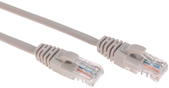 Патч-корд Rexant 02-0100-105 U/UTP RJ-45 вил.-вилка RJ-45 кат.5E 1.5м серый LSZH — фото 1