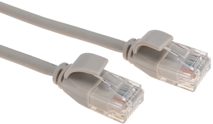 Патч-корд Rexant 02-0380-3 U/UTP RJ-45 вил.-вилка RJ-45 кат.6A 3м серый LSZH — фото 1