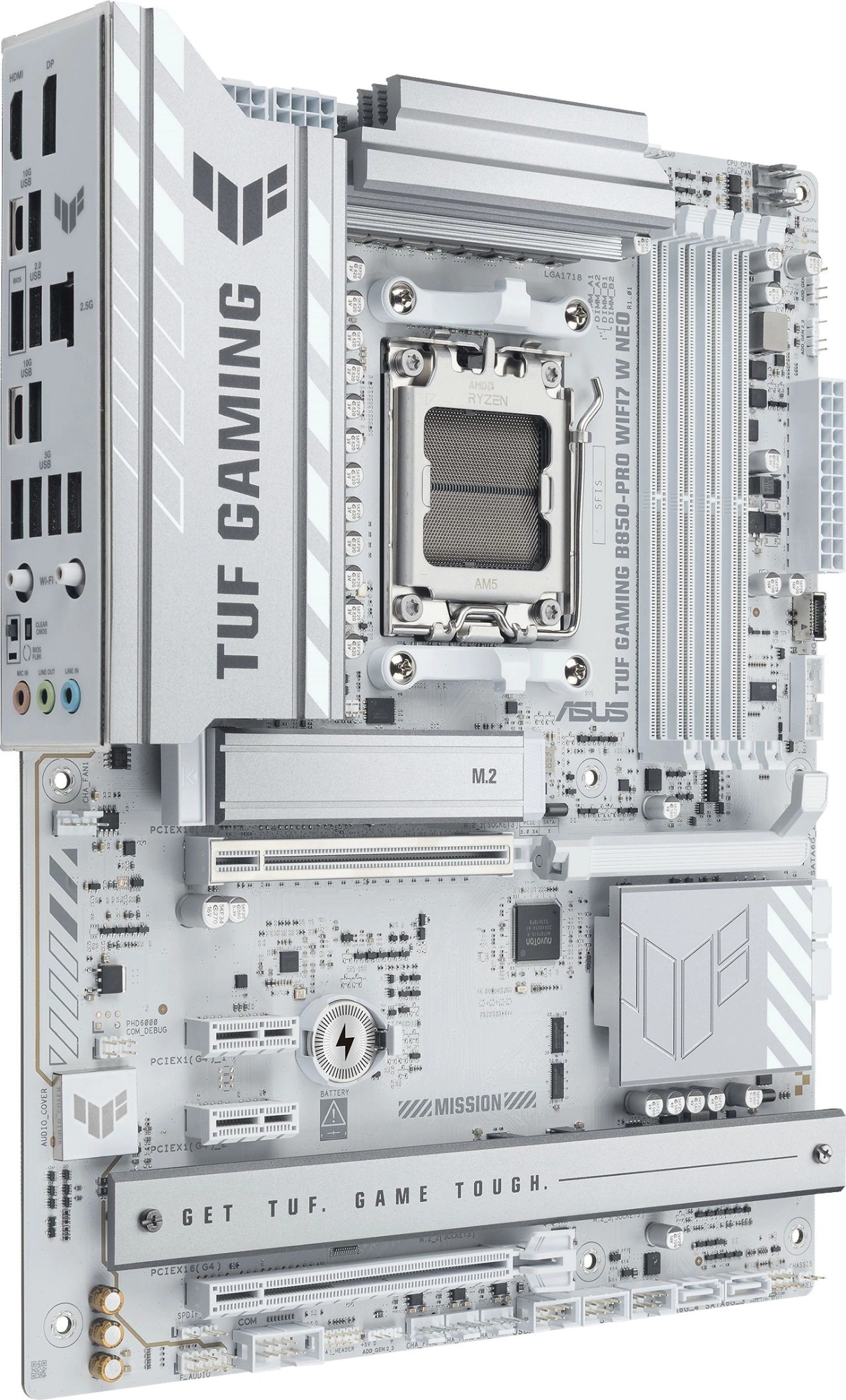 Материнская плата Asus TUF GAMING B850-PRO WIFI7 W NEO Socket AM5 AMD B850 4xDDR5 ATX AC`97 8ch(7.1) 2.5Gg RAID+HDMI+DP — миниатюра 3