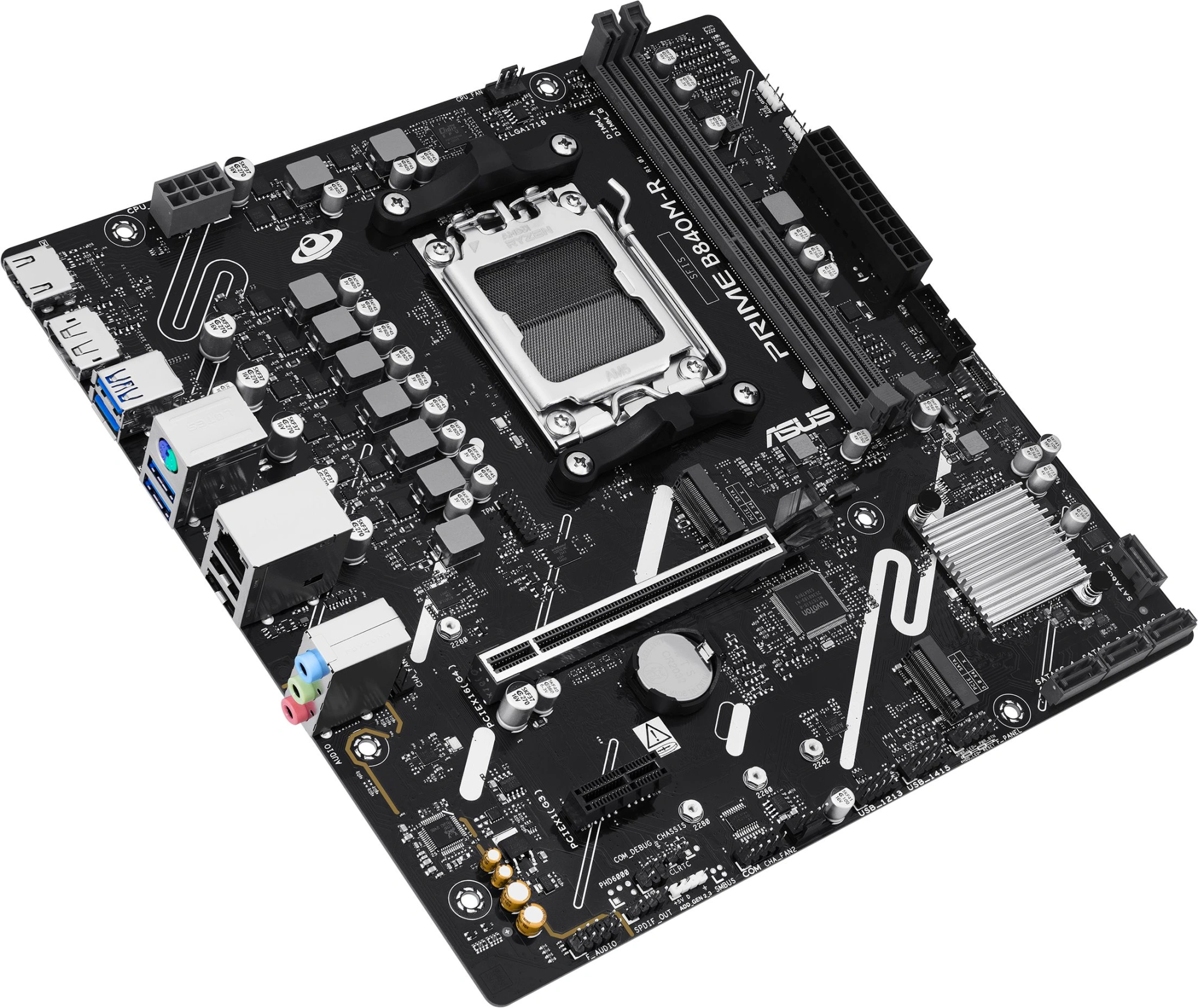 Материнская плата Asus PRIME B840M-R Socket AM5 AMD B840 2xDDR5 mATX AC`97 8ch(7.1) GbLAN RAID+HDMI+DP — миниатюра 7