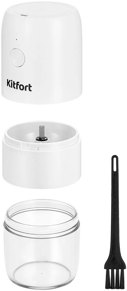 Кофемолка Kitfort КТ-7610 25Вт сист.помол.:жернова вместим.:30гр белый — миниатюра 5